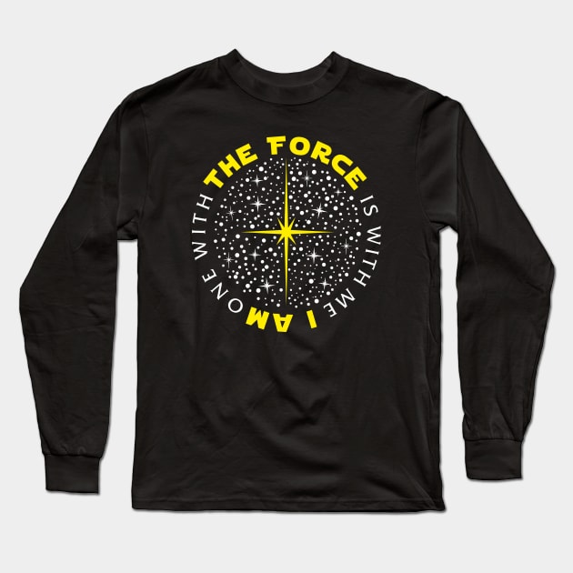 The Force is with me (yellow) Long Sleeve T-Shirt by YelloCatBean